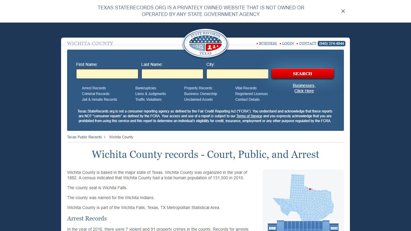 Wichita County records - Court, Public, and Arrest